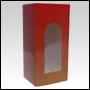Orange Shade design folding carton box with window. Size: 1.5\deep x 1.5
