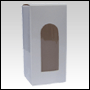 Plain White design folding carton box with window.    
Size 1.5\deep x 1.5