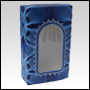 Blue Spiral design folding carton box with window.     Size 0.75