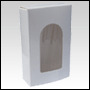 Plain White folding carton box with window. Size 0.75