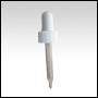 Clear glass dropper with white bulb.