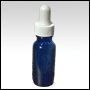 1/2oz Cobalt blue bottle with glass dropper.