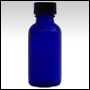 Cobalt Blue glass essential oil bottle w/cap.  Capacity: 1oz(30ml)