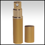 Gold metal shell atomizer. Great for gifts or promotions. Capacity: 5ml (1/6oz)