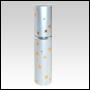 Silver Atomizer with Gold Stars. Capacity: 5ml (1/6 oz)