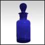 Blue glass apothecary style bottle with glass stopper. Capacity: Approx 1oz (28ml)
