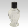 30ml (1.01 oz) Diva clear glass bottle with a Black Cap. 