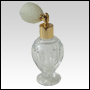 Diva glass bottle with Ivory Bulb sprayer and golden fitting. Capacity: 1.64oz(46ml)