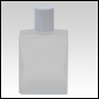 Elegant glass frosted bottle with white cap. Capacity: 60 ml (2.14 oz)