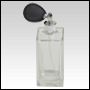 Empire Glass Bottle with black bulb spray pump and silver fitting. Capacity: 100ml (~3.5oz) 