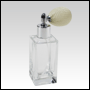Empire Glass Bottle with Ivory Bulb sprayer and silver fitting. Capacity: 1 2/3oz (50ml)