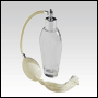 Grace glass bottle with Ivory Bulb sprayer with tassel and silver fitting. Capacity: 2oz (55 ml)