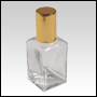 Square roll on glass bottle w/Gold cap.Capacity: 1/2oz (15ml)