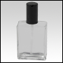 2 oz Clear Elegant Bottle with Black lotion pump.