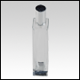 Sleek clear glass bottle with Shiny Silver treatment pump and cap. C
