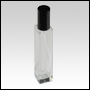 Sleek clear glass bottle with Black treatment pump and cap. Up to 54 mL (2oz) at neck.