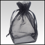 Black Organza / sheer gusseted gift bag.  Size : 8� tall x 5� wide