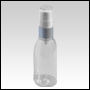 ***OUT OF ORDER***Plastic Bottle with Silver Spray Top and Clear Cap. Capacity: 1oz (30ml).