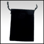 Black velveteen gift bag / pouch.  Size : 4